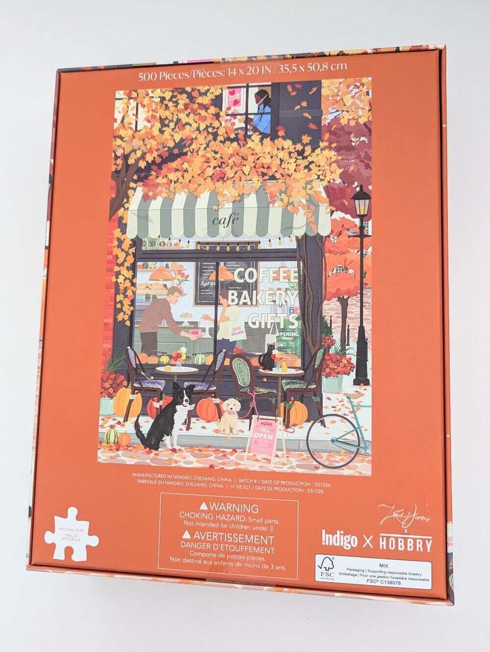 NEW IN BOX Hobbry "Meet Cute" Autumn/Fall Cafe Scene 500-Piece Puzzle - Picture 5 of 7